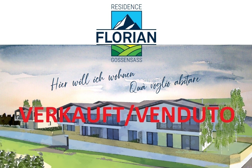 Neubauprojekt Residence FLORIAN in Gossensass
- Vierzimmerwohnung im Erdgeschoss, WG 3