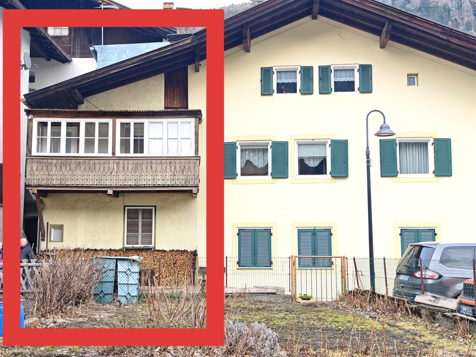 Sanierungsbedürftige Immobilie im Zentrum von Gossensass – Bauparzelle mit Bestand