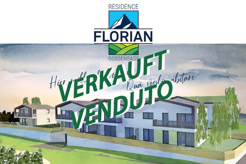 Neubauprojekt Residence FLORIAN in Gossensass
- Vierzimmerwohnung im ersten Stock, WG 4