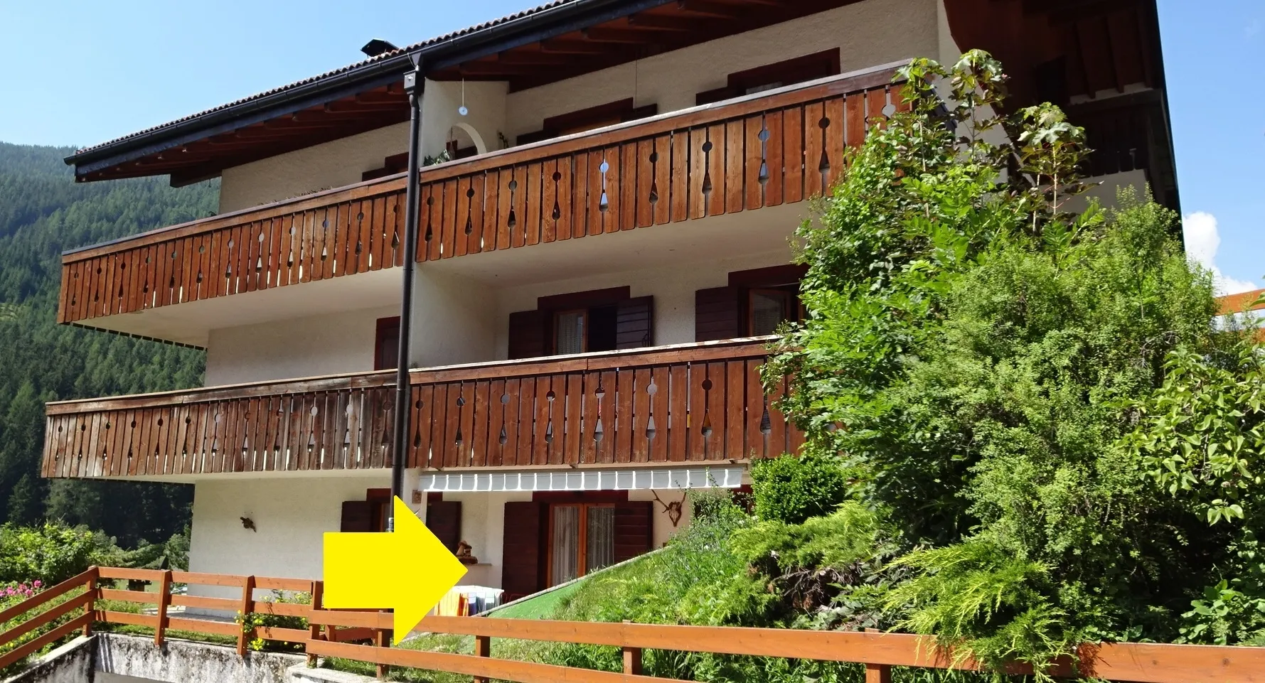 IDEALE INVESTITION: großzügige Einzimmerwohnung im Erdgeschoss mit schöner, großer Terrasse in Gossensass