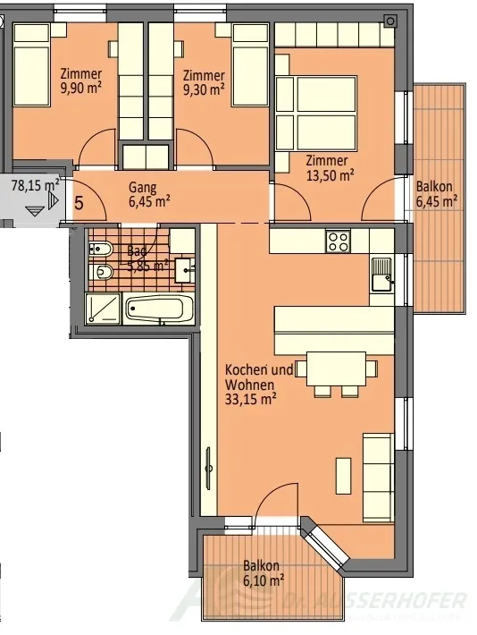 Neue Vierzimmerwohnung im zweiten Obergeschoss in Ehrenburg