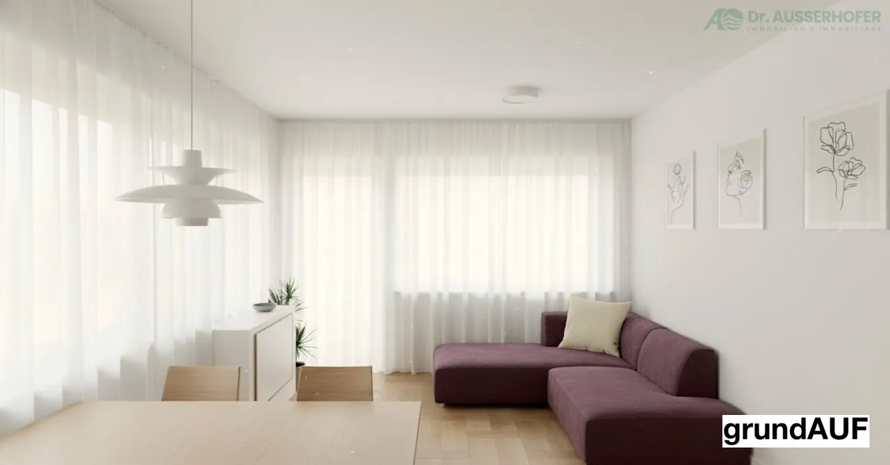 Zweizimmerwohnung im letzten Stock mit freiem Blick in zentraler Lage von Reischach